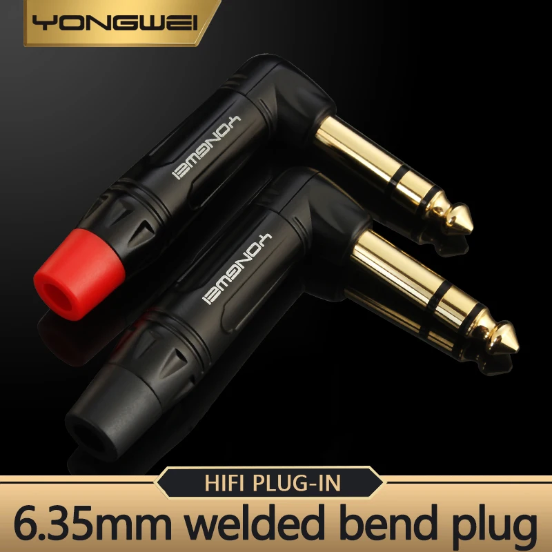 YONGWEI 6,35mm conector macho de Audio Mono/estéreo conector macho guitarra, amplificador, mezclador, caja de altavoz, micrófono 6,5 enchufe soldado de Audio