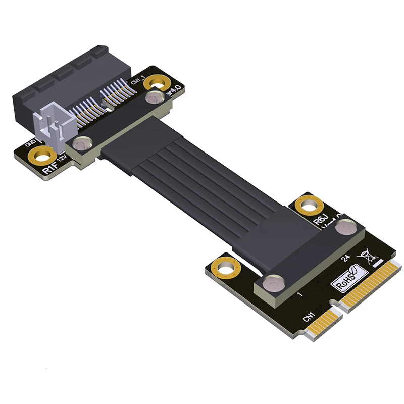 Adaptador de tarjeta de red inalámbrica Mini Pcie a PCIE X1, Cable de extensión, MPCIE, MINIPCIE, cables planos compatible con Pcie4.0 X1 ADTLINK