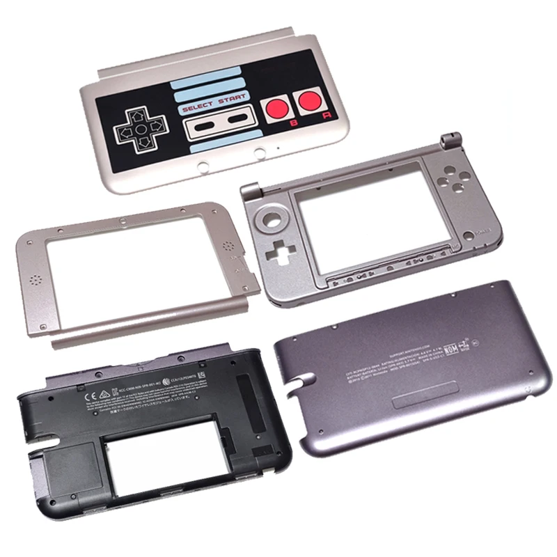 Carcasa de batería y marco medio superior e inferior de edición limitada gris Original para consola antigua 3DS XL/LL