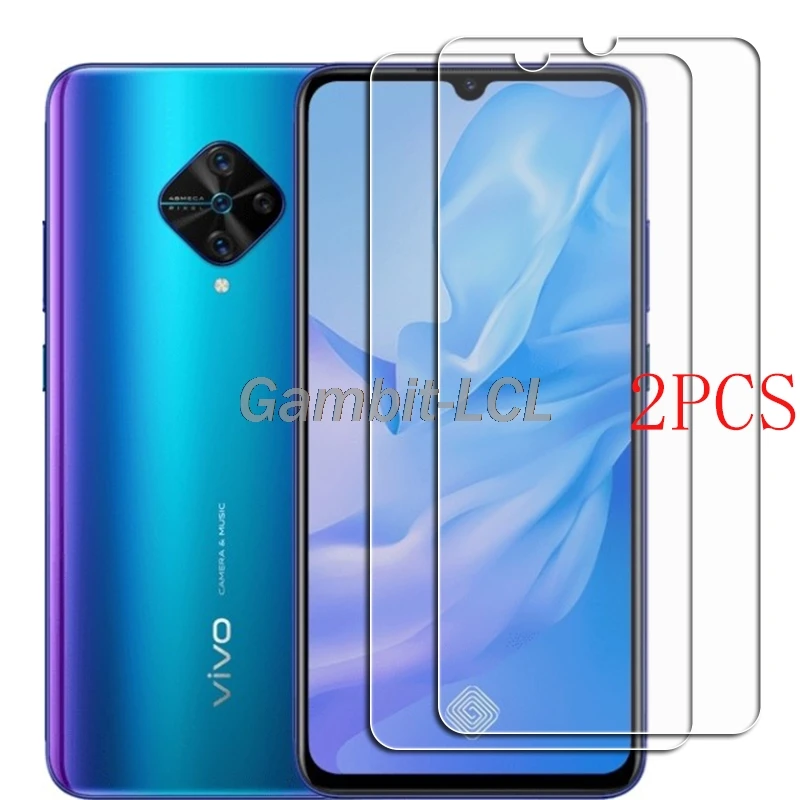 Para Vivo X50 Lite Protector de vidrio templado para Vivo Y9s V17 V1945A V1945T S1 Pro 6,38 "Protector de pantalla cubierta de teléfono película de vidrio