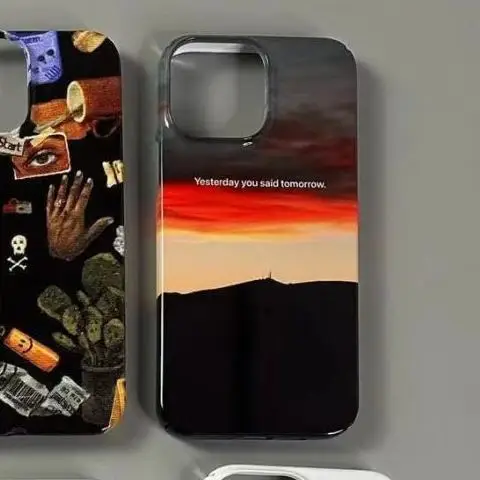 Funda de teléfono con paisaje de arte creativo de lujo INS para iPhone 16 15 14 13 12 11 Pro Max XS XR XSMax 6 7 8 Plus, funda dura HD brillante para PC - imagen 5