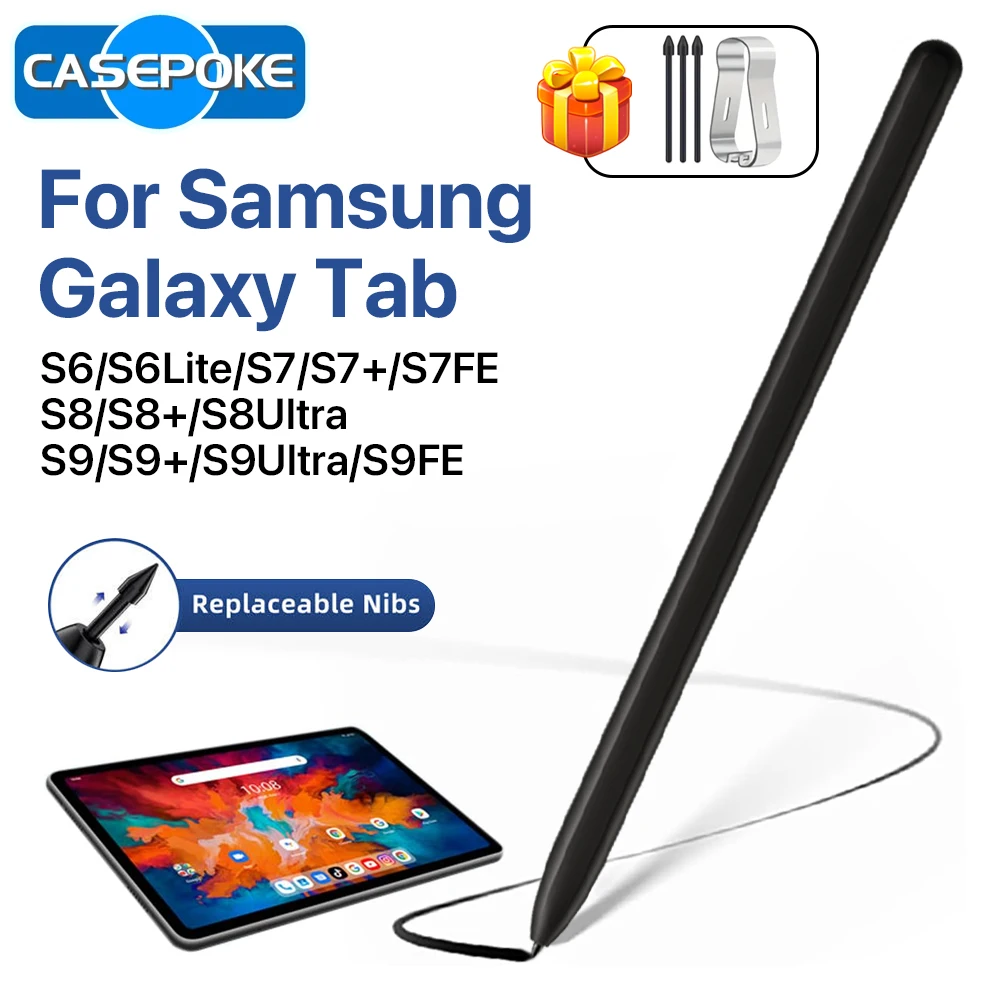 Bolígrafo 2025 S para Samsung Galaxy Tab S8 S9 S9FE S7 FE S6 Lite S7 + S8 + lápiz óptico con puntas, lápiz táctil para tableta con rechazo de palma