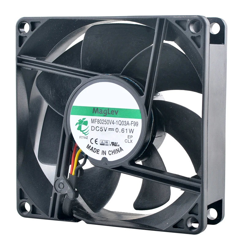 MF80250V4-1Q03A-F99 8cm 80mm ventilador 80x80x25mm DC5V 0,61 W 3 pines ventilador de flujo axial silencioso ventilador de refrigeración para fuente de alimentación del enrutador - imagen 2