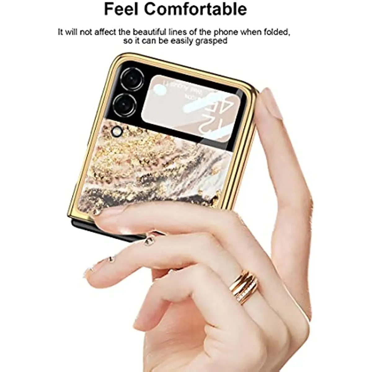 Para Samsung Z Flip 4, funda Z Flip 3, funda protectora ultrafina de vidrio templado para teléfono - imagen 2