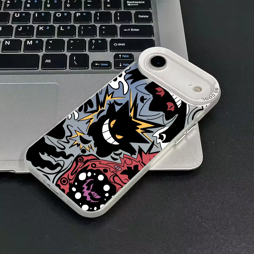 Funda de teléfono para IPhone 17 Pro 17 Air 16 15 14 13 12 11 Pro Max 16E Funda Cool Gengar Pokemon Matte Laser IMD Funda a prueba de golpes - imagen 5