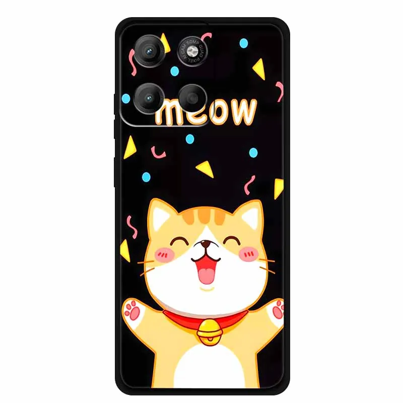 Para Moto G56 G86 funda de moda Original negra suave funda de silicona TPU contraportada para Motorola Moto G86 G56 Planet Capa a prueba de golpes - imagen 5