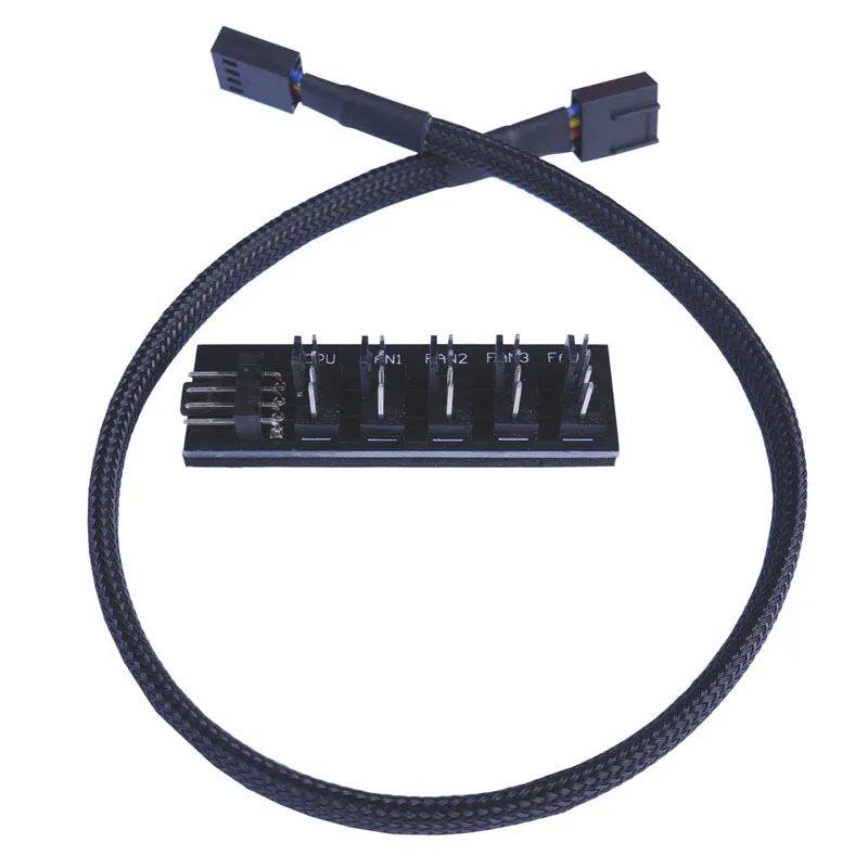 Ventilador PWM de 40cm, 1 a 5, 4 pines, concentrador de CPU, carcasa de PC, Enfriador de Chasis, Cable de extensión de potencia, controlador adaptador divisor