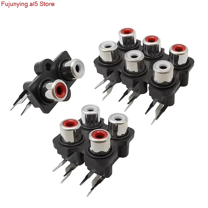 2/4/6 Uds agujero RCA hembra Audio estéreo Lotus Jack AV altavoz fila amplificador entrada de audio interfaz de conexión conector de señal - imagen 2