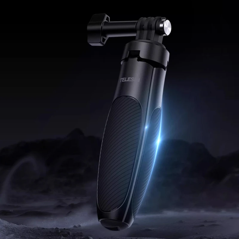 Nuevo TELESIN Mini trípode/palo Selfie de liberación rápida portátil de longitud ajustable para GoPro Insta360 DJI Osmo Cámara de acción - imagen 4