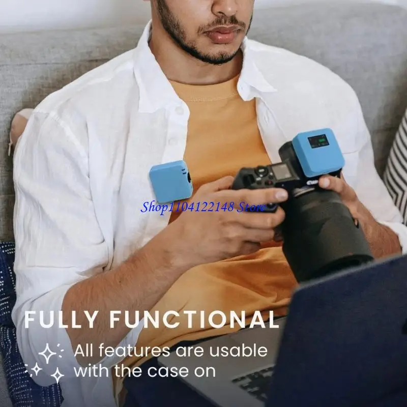 Funda silicona segura P9FA para podcasters viaje para micrófonos RODE Wireless Go/Go II - imagen 2