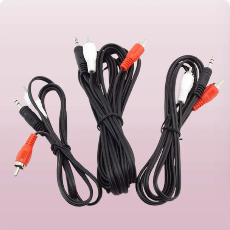 1M/1,5 M/3M conector Jack de 3,5mm a 2RCA macho Cable de Audio estéreo conector divisor Cables adaptadores de altavoz