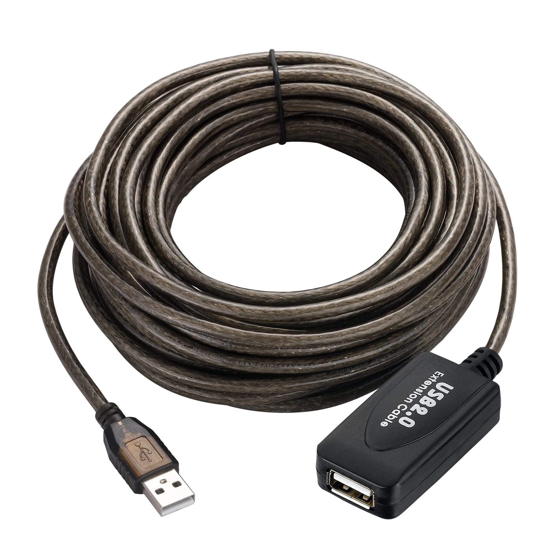 Bochara-cable de extensión USB 2,0 tipo A macho A hembra, doble blindaje (lámina + trenzado), de refuerzo FE1.1S Chipset, 5m, 10m, 15m, 20m, 30m - imagen 4