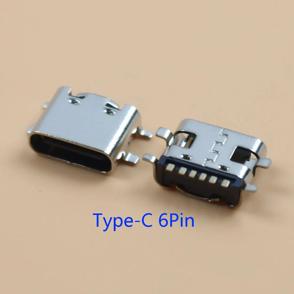 10-50 Uds USB 3,1 tipo C conector hembra 6Pin montaje completo 6P 5V 5A conector USB de toma de carga rápida de alta corriente Simple - imagen 2