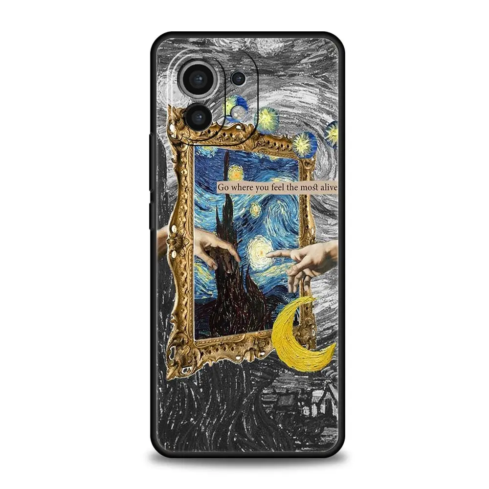 Funda de teléfono de Arte de van gogh con cielo estrellado, carcasa suave para Xiaomi 14, 13T, 12T, Pro, 12, 13, 11, Ultra, Mi Note 10 Lite, 10T, 5G, 11X Pro, 11T, 11i, 9T - imagen 3