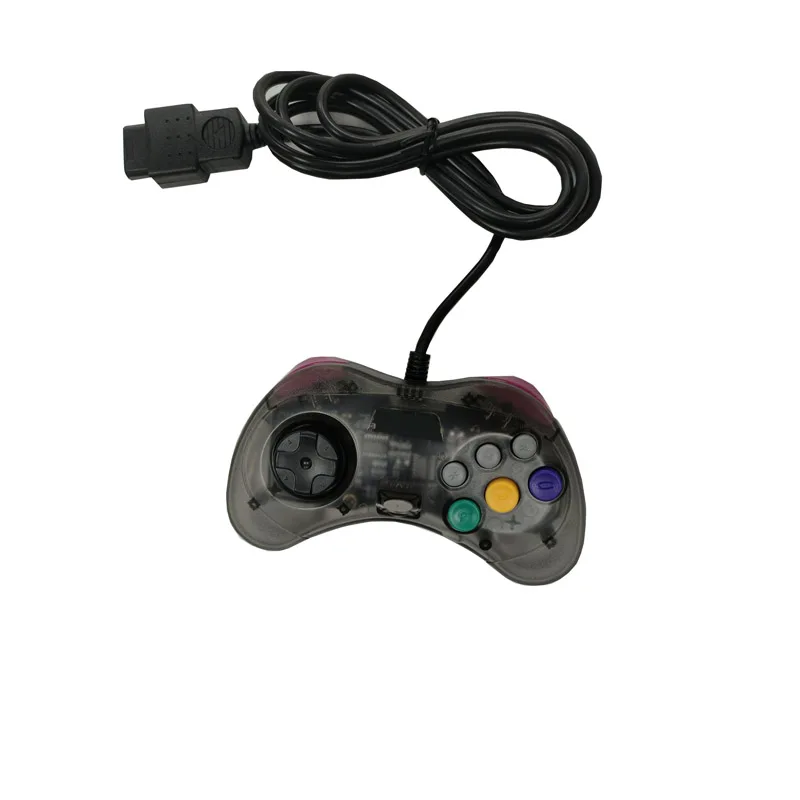 Controlador de juego con cable para consola SEGA Saturn SS, negro transparente - imagen 2