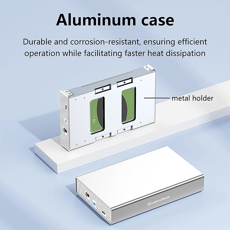 Blueendless Caja Externa USB-C Discos SAS/SATA 2,5/3,5 - imagen 4