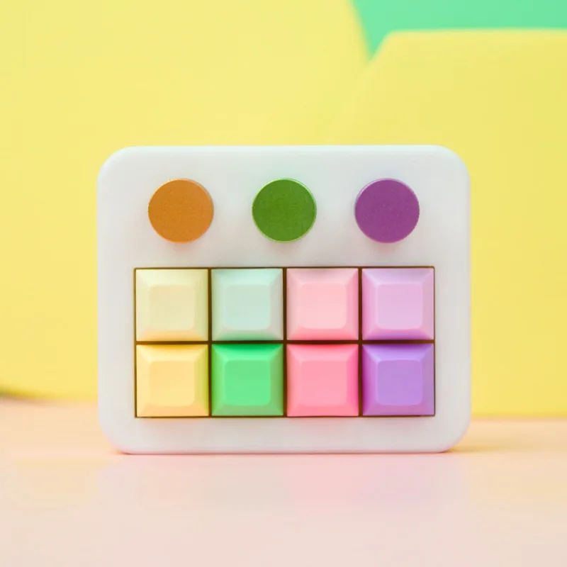 Miniteclado mecánico T8, teclado personalizado con cable Macro, cambio de teclas para pantalla OLED MIDI, reproducción de volumen, juego mecánico, regalo