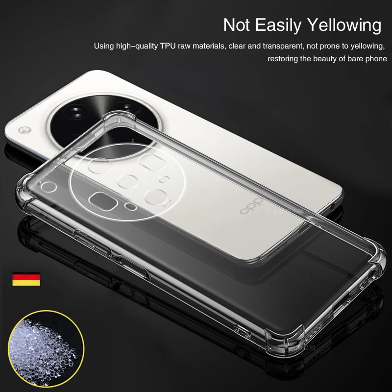 Funda transparente para teléfono móvil con Airbag para OPPO Find X8S Plus X8S + X8 Ultra X8Ultra 5G, funda trasera Original a prueba de golpes - imagen 4