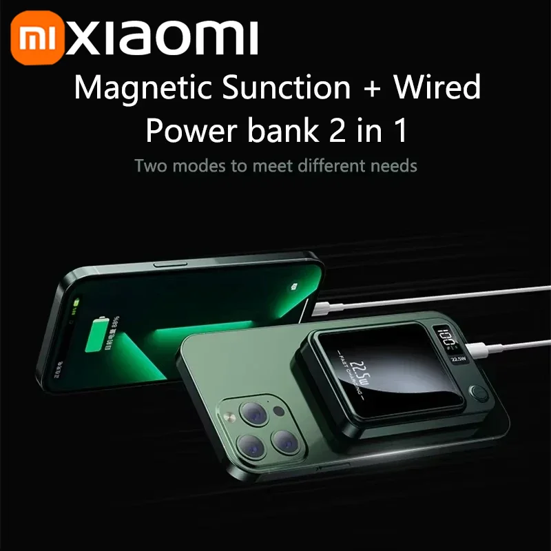Xiaomi Mijia-Banco de energía inalámbrico magnético, cargador rápido de 30000mAh para batería auxiliar portátil Magsafe para Iphone y Huawei - imagen 5