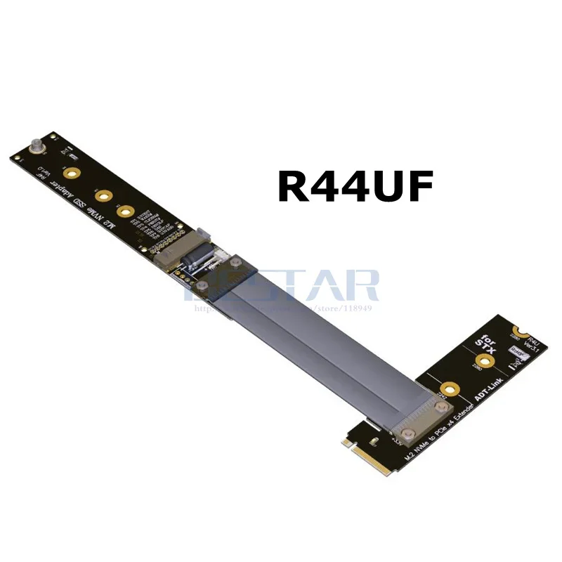2018 nuevo adaptador M.2 NVMe SSD cable de extensión SSD tarjeta elevadora M2 a 90 grados compatible con PCI-E 3,0 x4 pcie 4x extensor ADT para STX - imagen 2