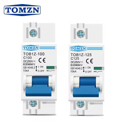 TOMZN 1 Uds 1P 80A 100A 125A DC MCB 250V disyuntor para sistema fotovoltaico C curva batería interruptor principal