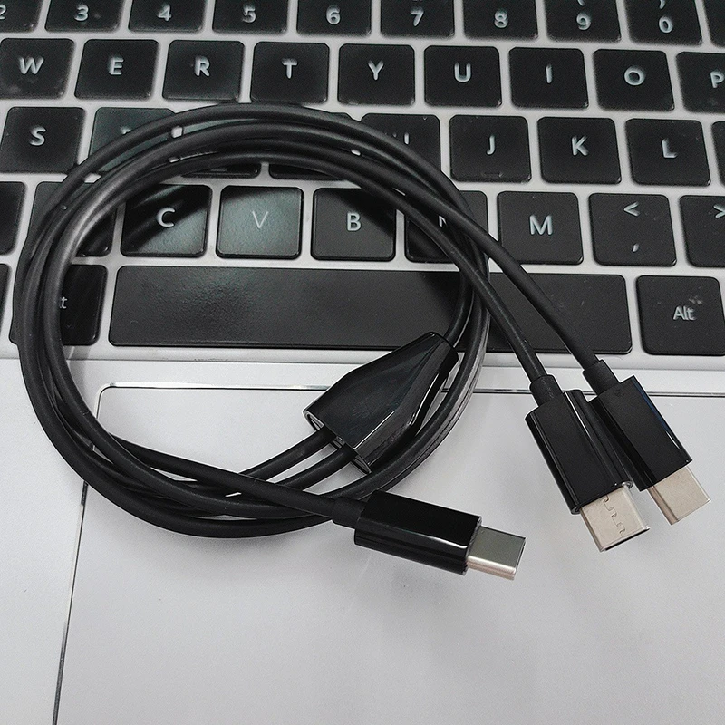 Cable de carga múltiple para teléfono inteligente y tableta, divisor de 1 M y 2 puertos tipo C a USB C - imagen 3