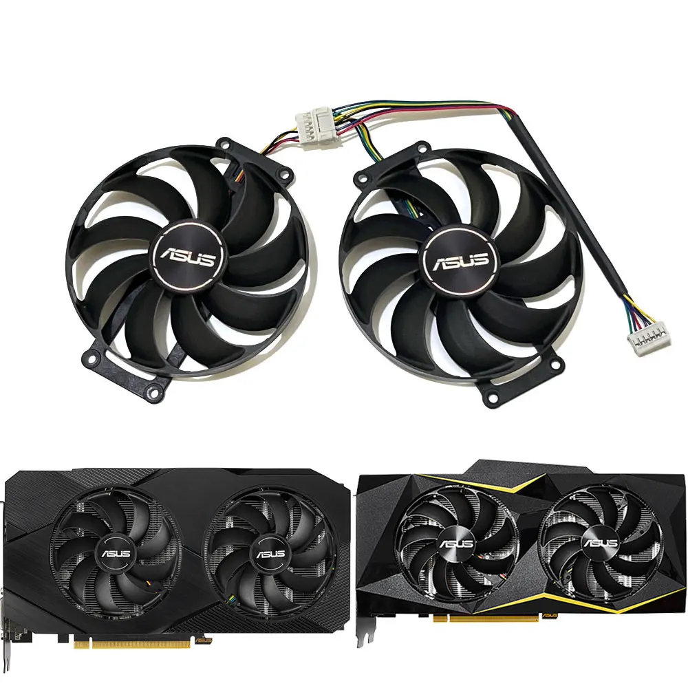 Nuevo ventilador de refrigeración de tarjeta de vídeo Original FDC10H12S9-C T129215SU de 6 pines, para ASUS GTX 1660, 1660S, 1660TI, ASUS RTX 2060, 2060S, 2070 DUAL EVO