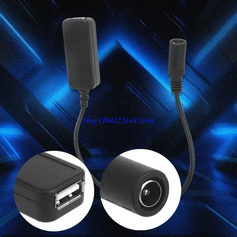 P9FA Universal 5,5x2,1 mm a conector USB Adaptador corriente con conector barril carga para carga pequeña o USB - imagen 2