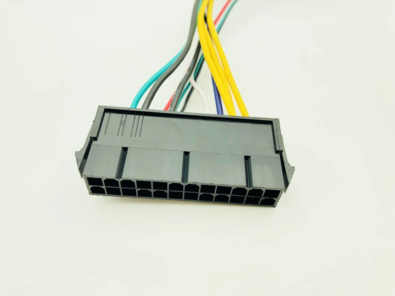 Adaptador de 2 piezas ATX de 24 pines a placa base, Cable de fuente de alimentación PSU de 2 puertos y 6 pines para estación de trabajo de servidor HP Z220 Z230 SFF, 30cm - imagen 3