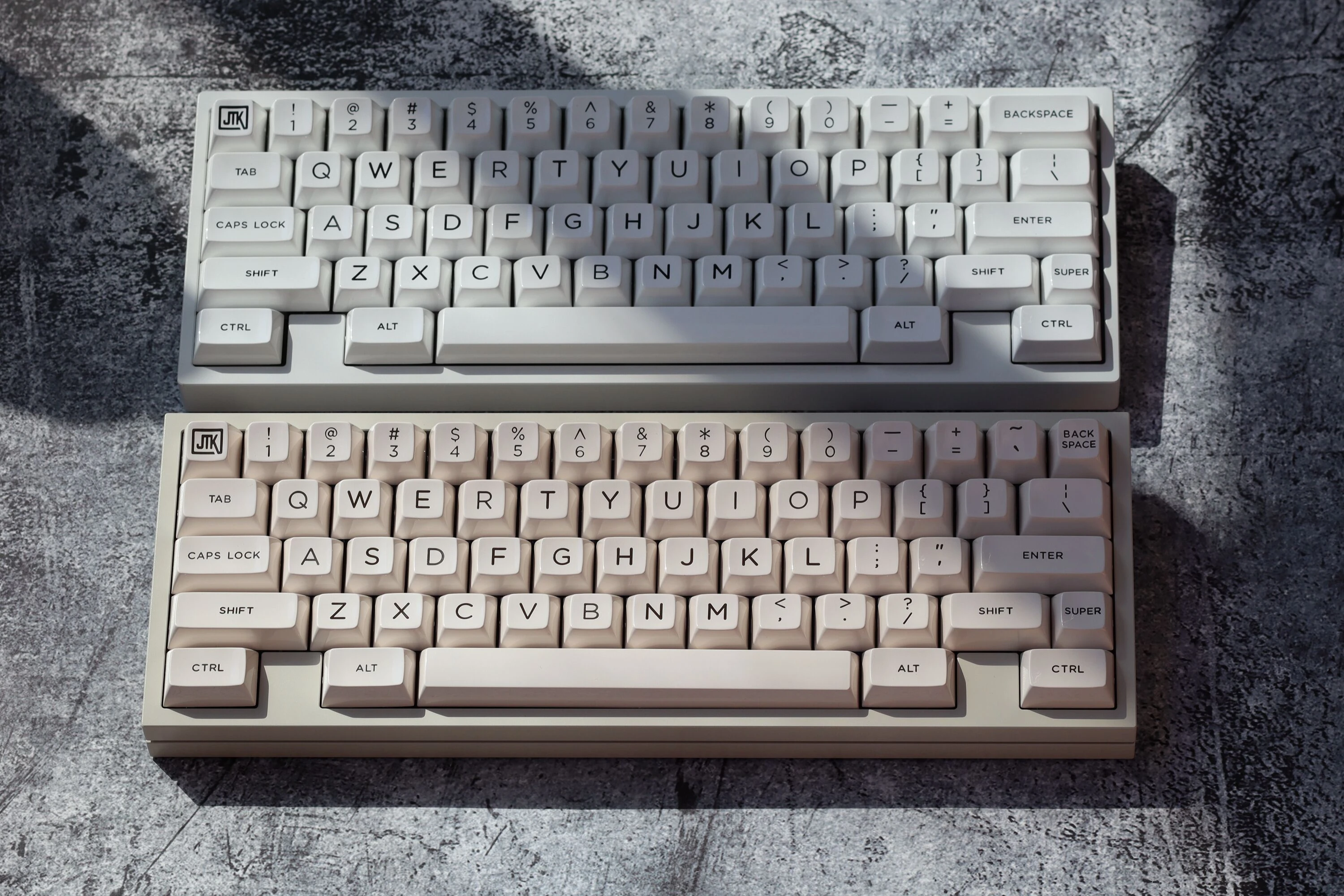 JTK-Juego de teclas HSA CREAMWHITE, tapa de teclado minimalista personalizada de alto brillo, perfil HSA, teclas para juegos para teclado mecánico - imagen 2