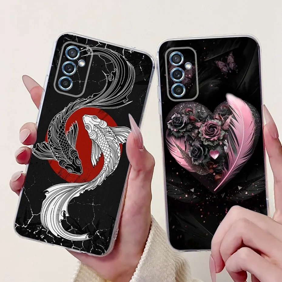 Nuevo diseño de funda de teléfono para Samsung Galaxy M52 5G, funda trasera transparente de TPU para Samsung M52 5G SM-M526B, fundas de silicona suave - imagen 4
