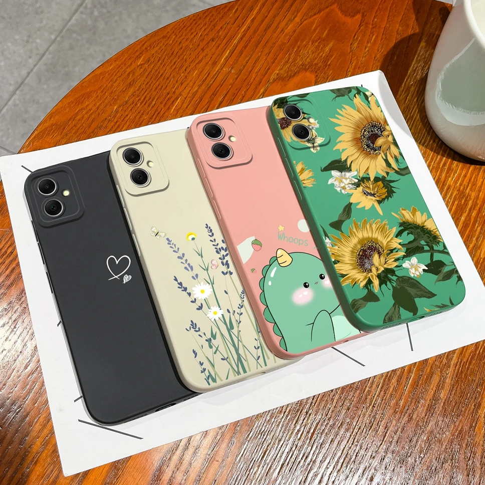 Funda de teléfono para Samsung Galaxy A05 S A05S, carcasa trasera protectora líquida con corazón cuadrado encantador para SamsungA05S Galaxy ya05s - imagen 3