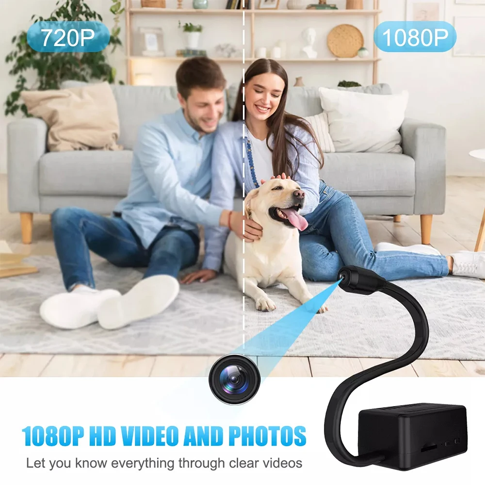 Mini cámara 1080P HD inalámbrica WiFi cámara detección de movimiento grabadora de vídeo vigilancia de seguridad videocámara soporte vista remota - imagen 4