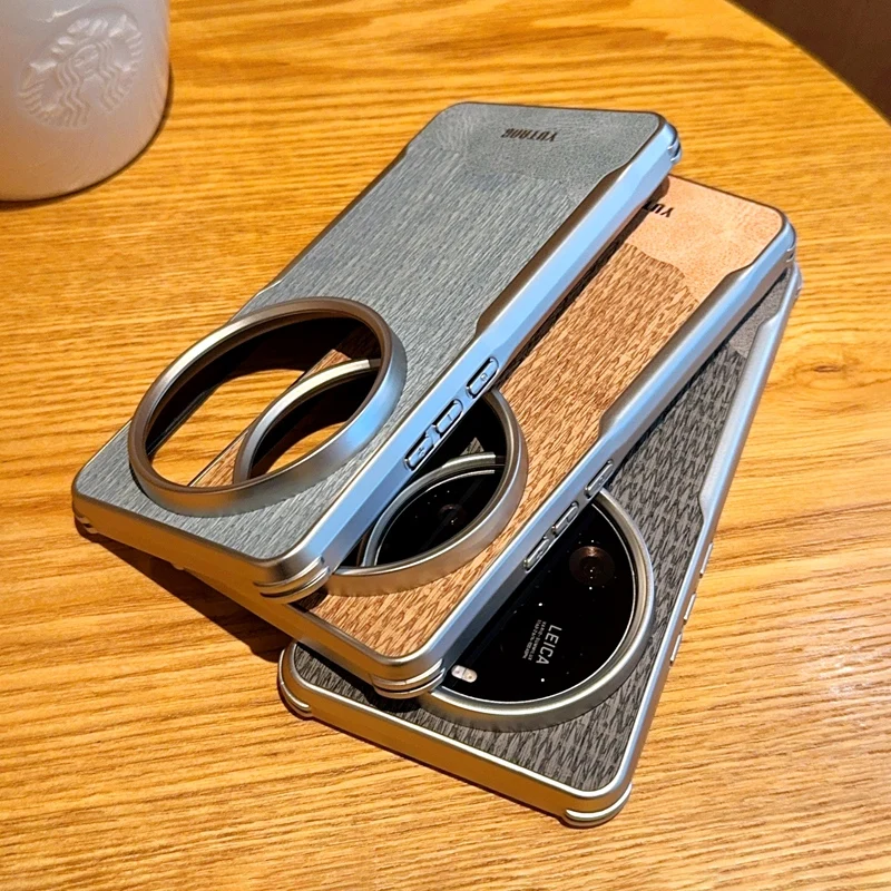 Para Xiaomi Mi 15 Ultra funda dura de PU magnética de carga inalámbrica funda protectora trasera para Xiaomi Mi 15 Pro 14 Ultra Shell - imagen 5