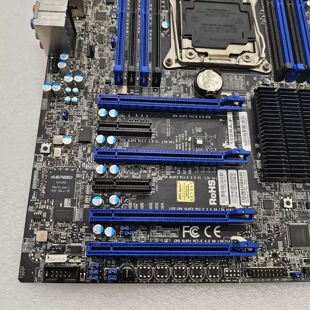 Placa base de estación de trabajo LGA2011 compatible con E5-2600/1600 V4/V3 i7 DDR4 PCI-E 3,0 SATA3 X10SRA-F - imagen 4
