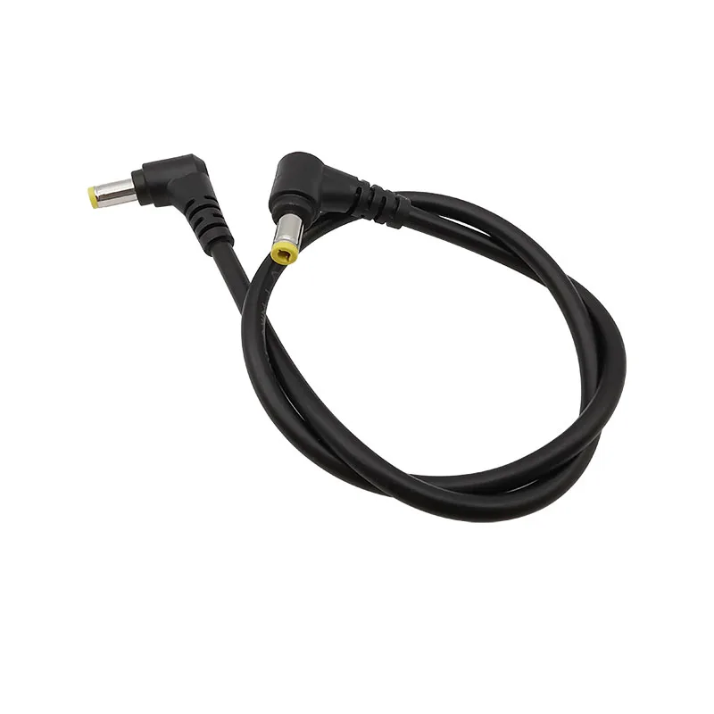 Enchufe de alimentación de CC de ángulo recto, conector de Cable de extensión de CC macho a macho de 5,5x2,5mm, Compatible con tira LED de cámara CCTV de 5,5x2,1mm - imagen 3