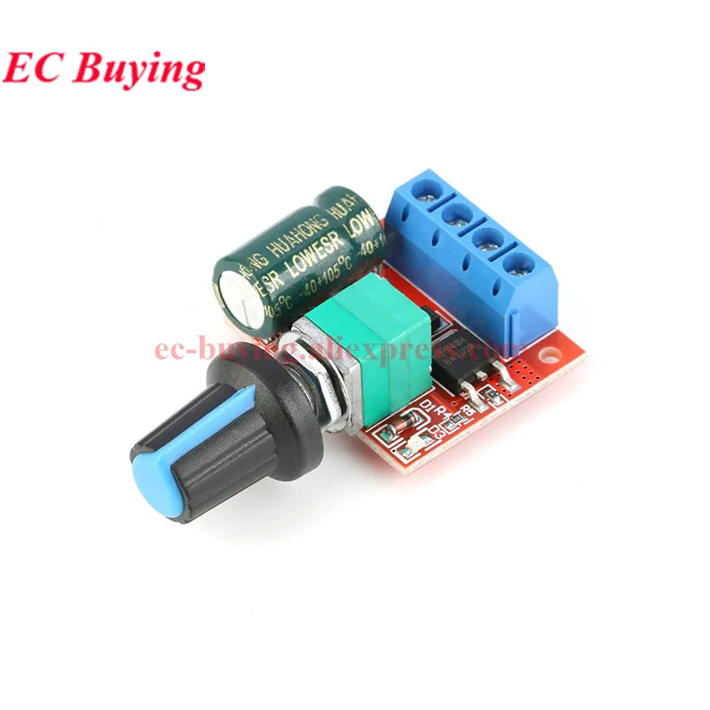 Módulo controlador de velocidad del Motor 5A 90W PWM 12V DC DC-DC 4,5 V-35V regulador de velocidad ajustable Control placa de interruptor 24V - imagen 3