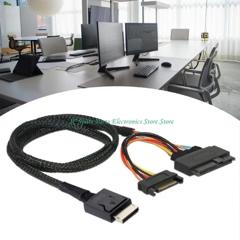 SZ SFF-8611 4I a SFF-8639 Adaptador externo con puerto 15 pin para cable transmisión chasis para servidores - imagen 3