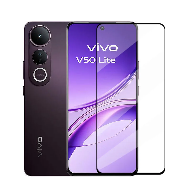 Cubierta completa de vidrio para Vivo V50 Lite, vidrio templado Vivo V50 Lite, Protector de pantalla, película protectora para teléfono Vivo V50 Lite pulgadas 6,77" - imagen 3