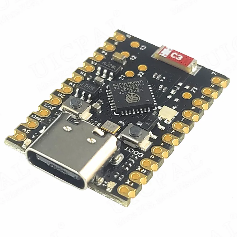 MINI Placa de desarrollo ESP32 C6, módulo WiFi 6 N4 BT con RISC-V de oscilador de cristal, 32 bits, 4MB, FLASH, ESP32-C6 de baja potencia - imagen 4