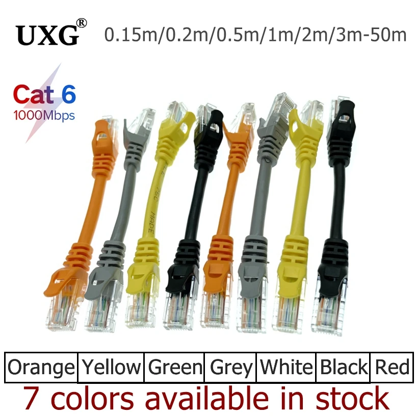 Cable de red RJ45 para enrutador ordenador portátil, 10 piezas, Cat6, 15cm, 0,3 m, 0,5 par trenzado, Internet UTP Lan - imagen 4