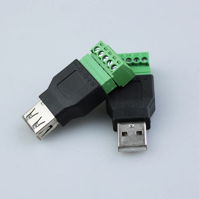1 Uds USB 2,0 tipo macho hembra giro 5 pines Terminal USB giro Terminal evitar enchufes de soldadura enchufe USB cabeza macho conector de cabeza hembra - imagen 2