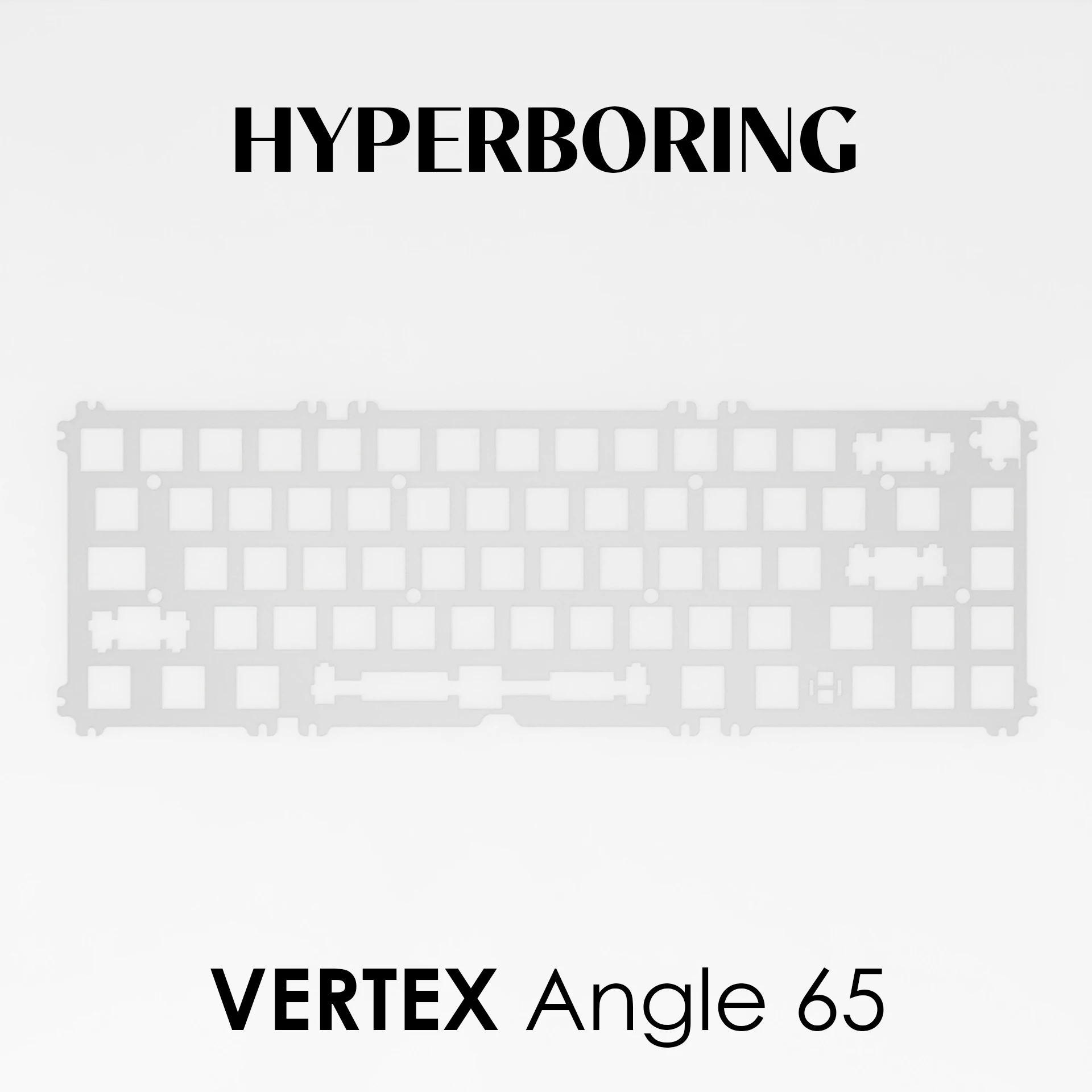 Keebox-Kit de teclado Vertex Angle 65, placa de posicionamiento PC PP FR4, placa de aluminio montada - imagen 3