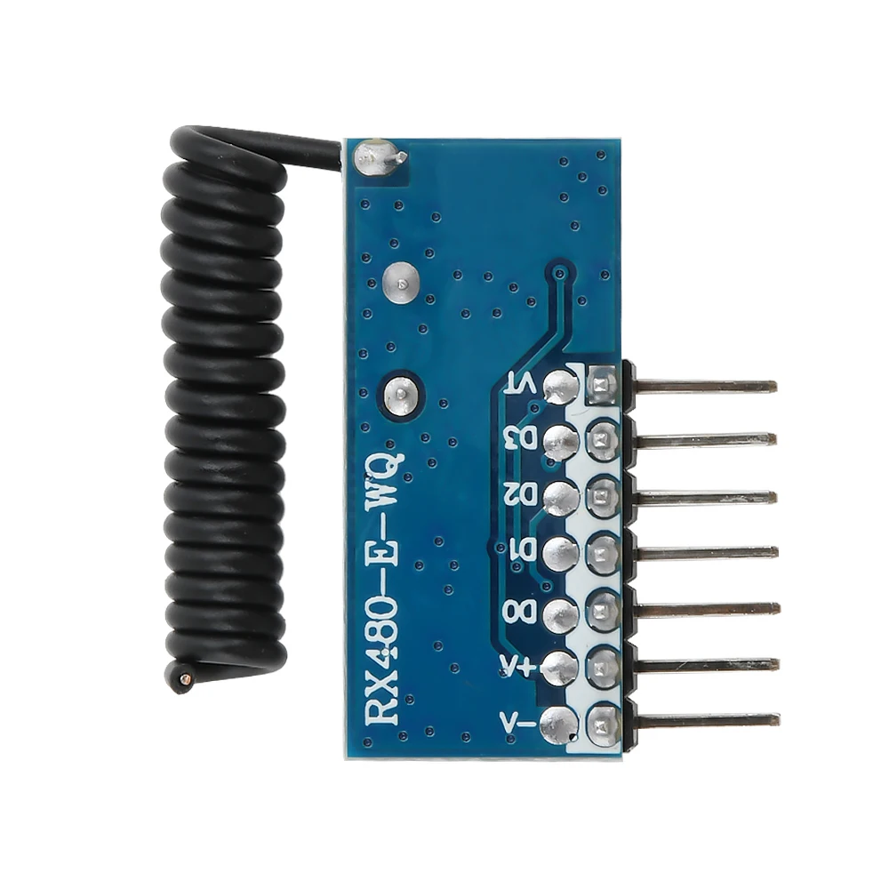 Transmisor de Control remoto RF de 433 Mhz, módulo de interruptor receptor de relé RF de 433mhz, interruptor inalámbrico, interruptor de Control de salida de 4 canales DIY - imagen 5