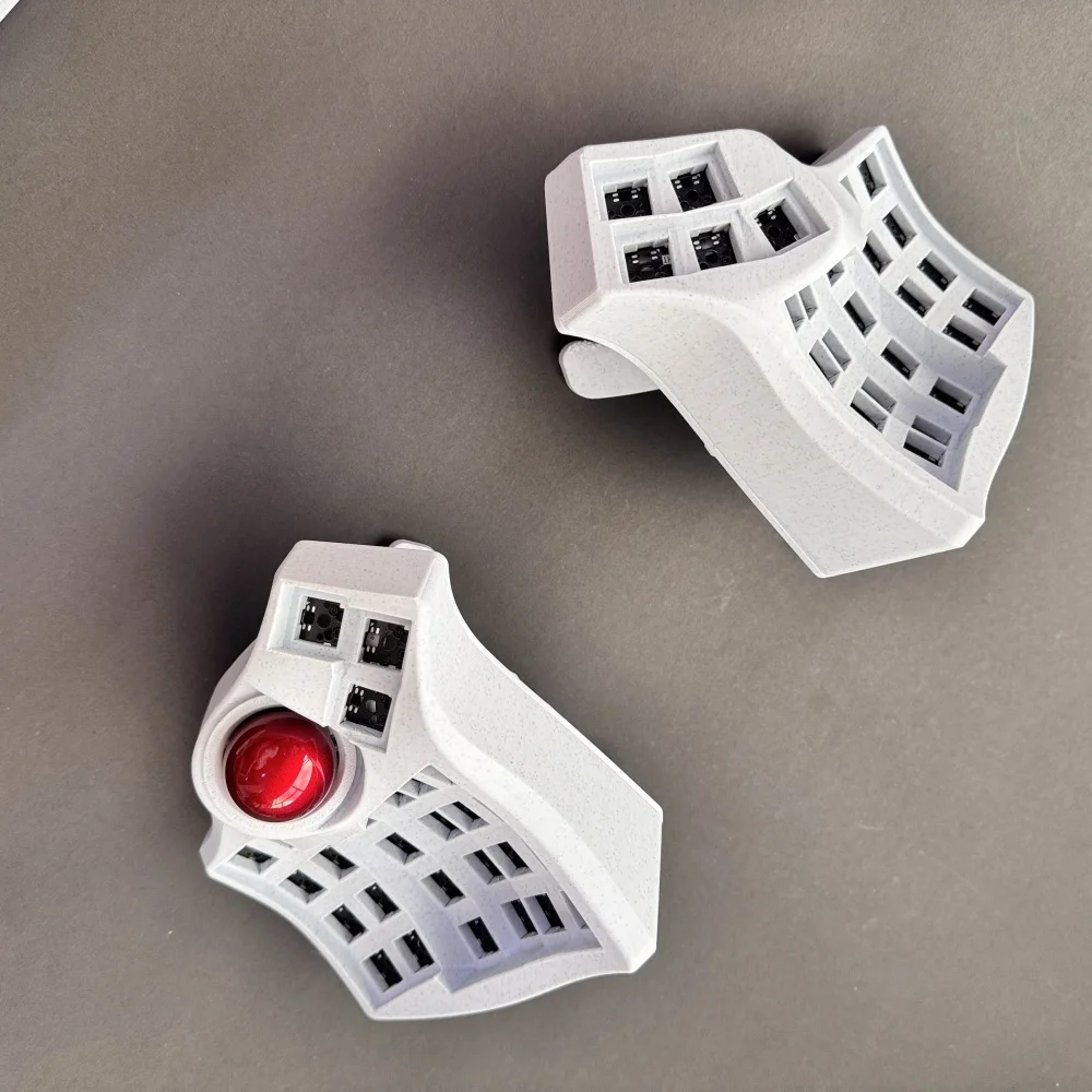 Charybdis-teclado de bola de pista dividida 4X6, carcasa acrílica transparente personalizada, interruptor de soldadura, VIAL RGB, Kit de teclado dividido con cable - imagen 3