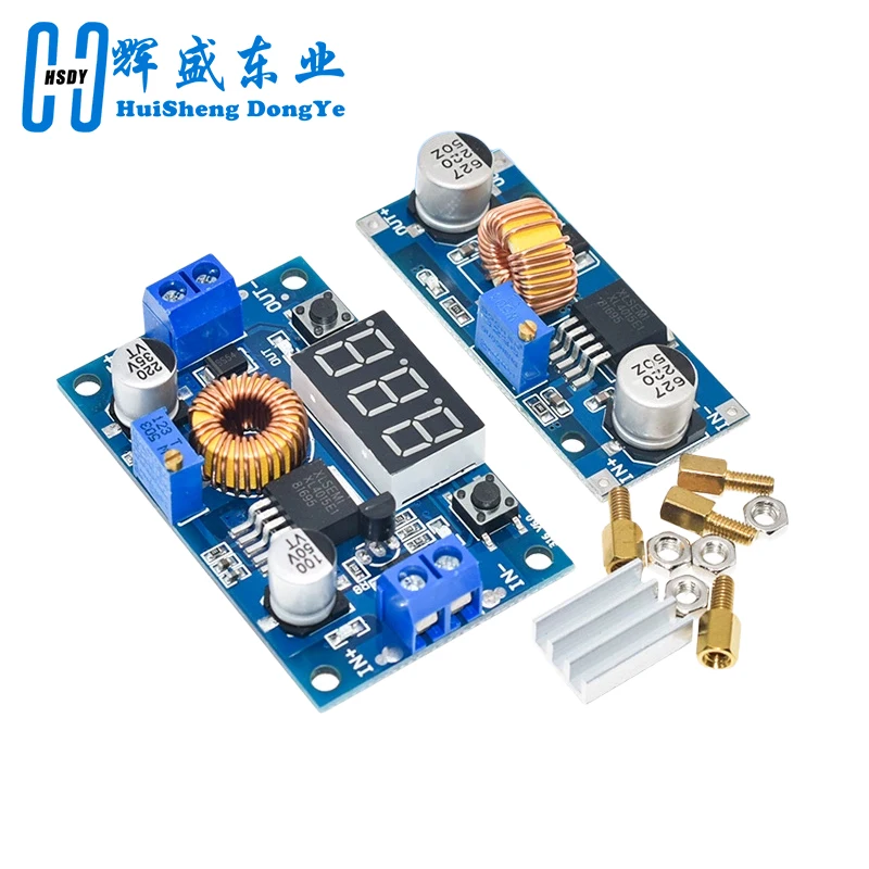 XL4015 Módulo de cargador reductor ajustable de alta potencia 5A 75W DC-DC convertidor reductor Controlador LED con voltímetro rojo - imagen 4