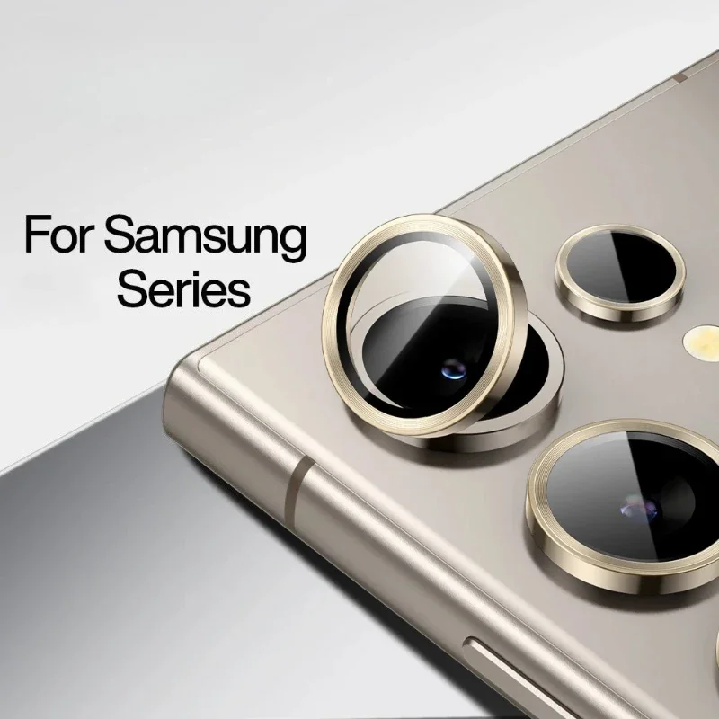 Película de lente de cámara para Samsung Galaxy S25 Ultra S24 S23 UItra Plus, Protector de lente antiarañazos de cobertura completa de vidrio templado