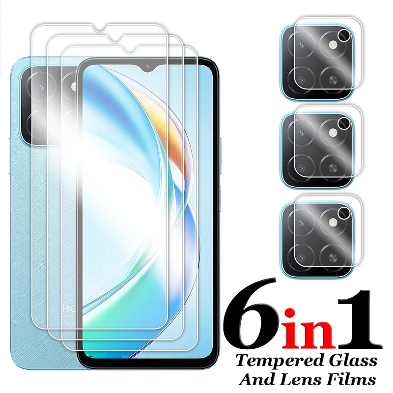Para Honor X5b Plus vidrio 6,56 pulgadas pegamento completo Protector de pantalla transparente para Honor X5b vidrio templado para Honor X5b Plus película de lente - imagen 2