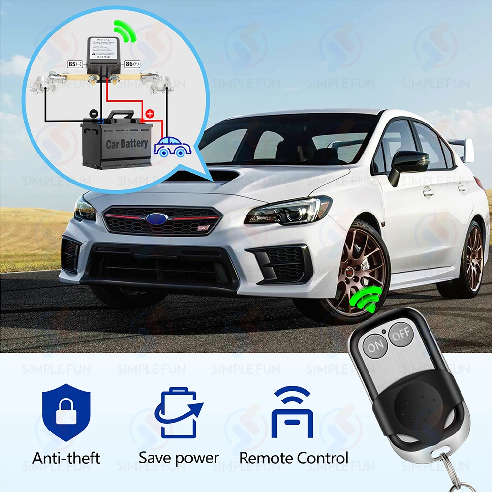 Interruptor de Control remoto inalámbrico de batería de coche, interruptor aislador de corte de desconexión de alta potencia de 12V 200A, antirrobo, protege la batería del coche - imagen 5