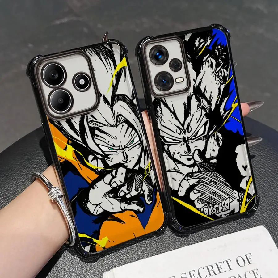 Funda de teléfono suave para Xiaomi Redmi A3X K80 5G A3 13C A5 K80 Pro 14C Dragon Ball Cool Vegetas Goku
